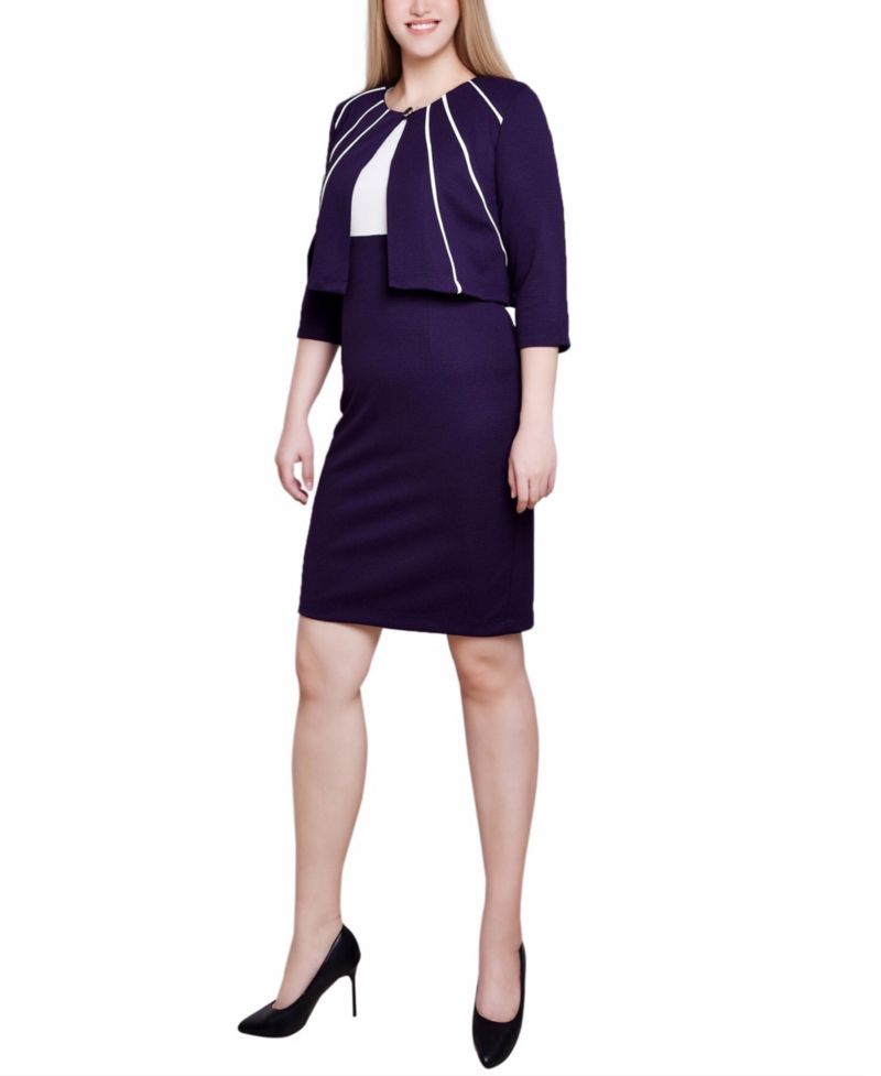 Women's 3/4 Sleeve Two Piece Dress Set