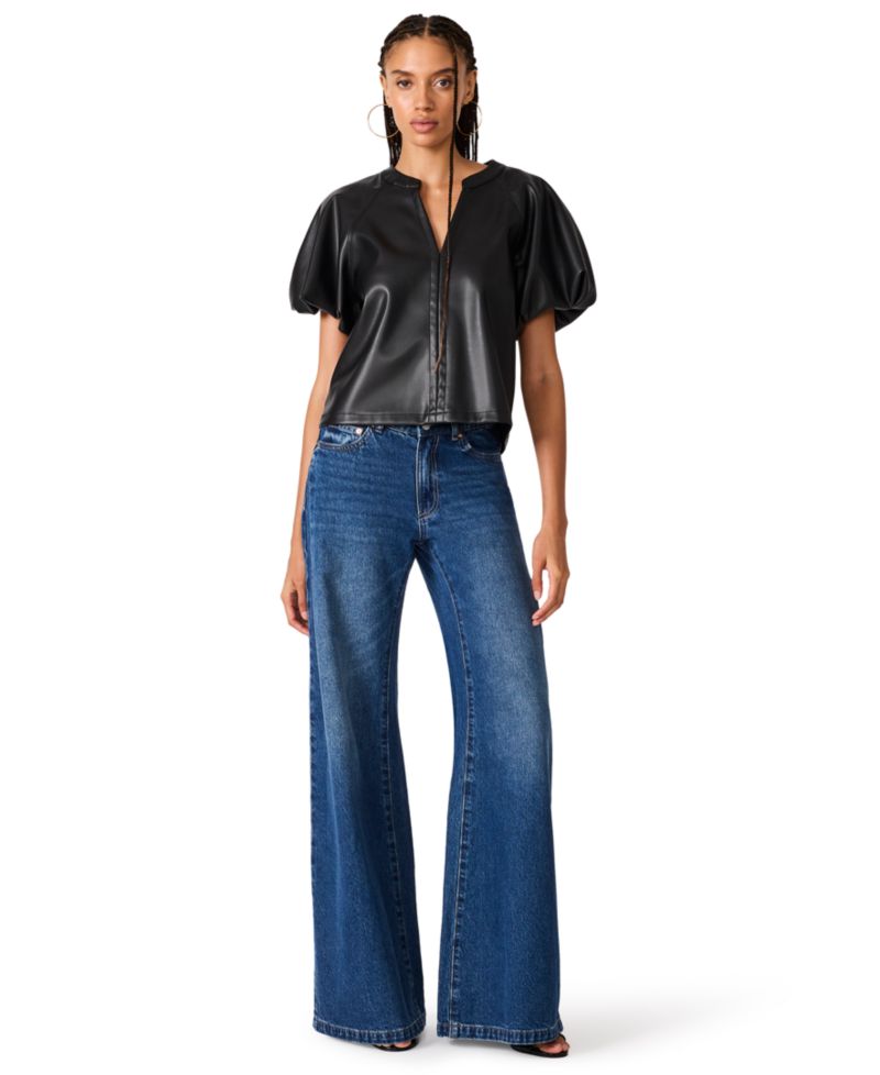 Women's Goldie Jean Mid-Rise Wide-Leg Flare Jeans