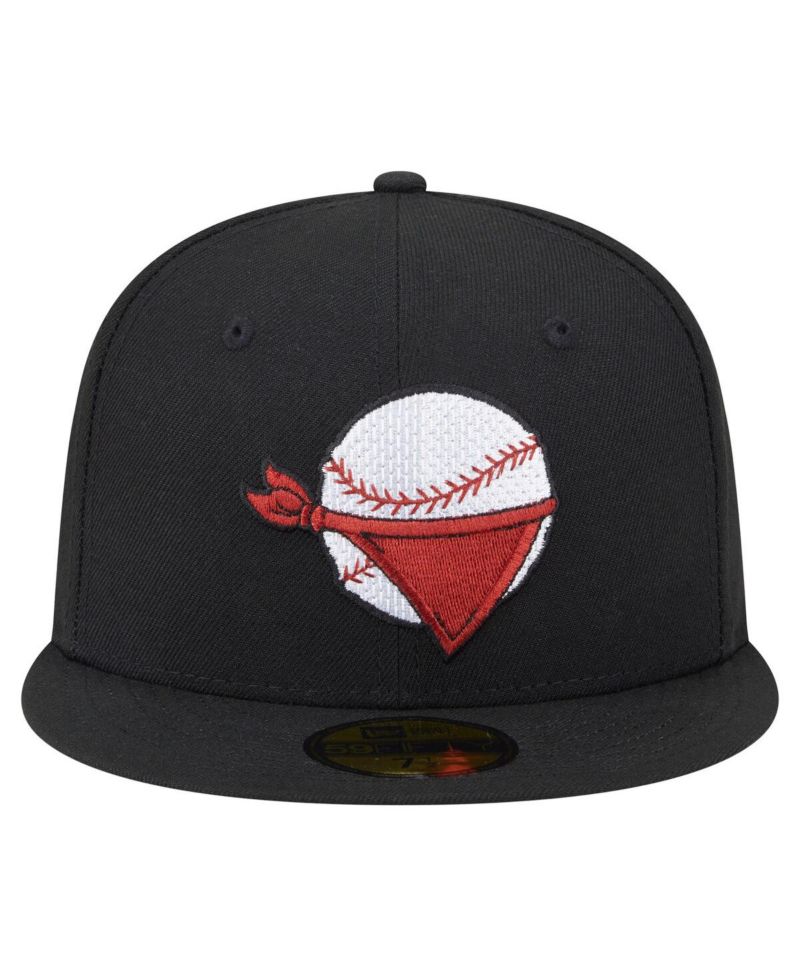Men's Black Quad Cities River Bandits Authentic Collection 59FIFTY Fitted Hat