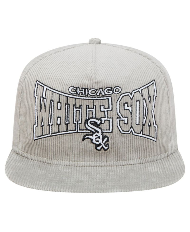Men's Gray Chicago White Sox Corduroy Golfer Snapback Hat