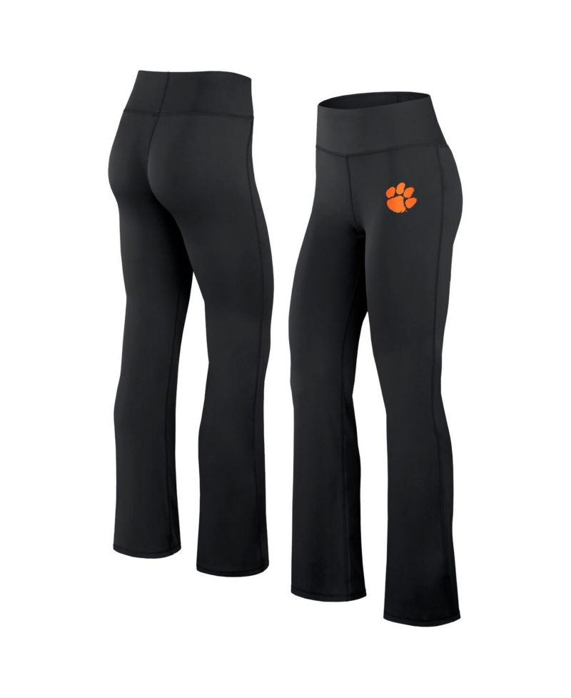 Women's Black Clemson Tigers Training Camp Maxed Out Flare Leggings