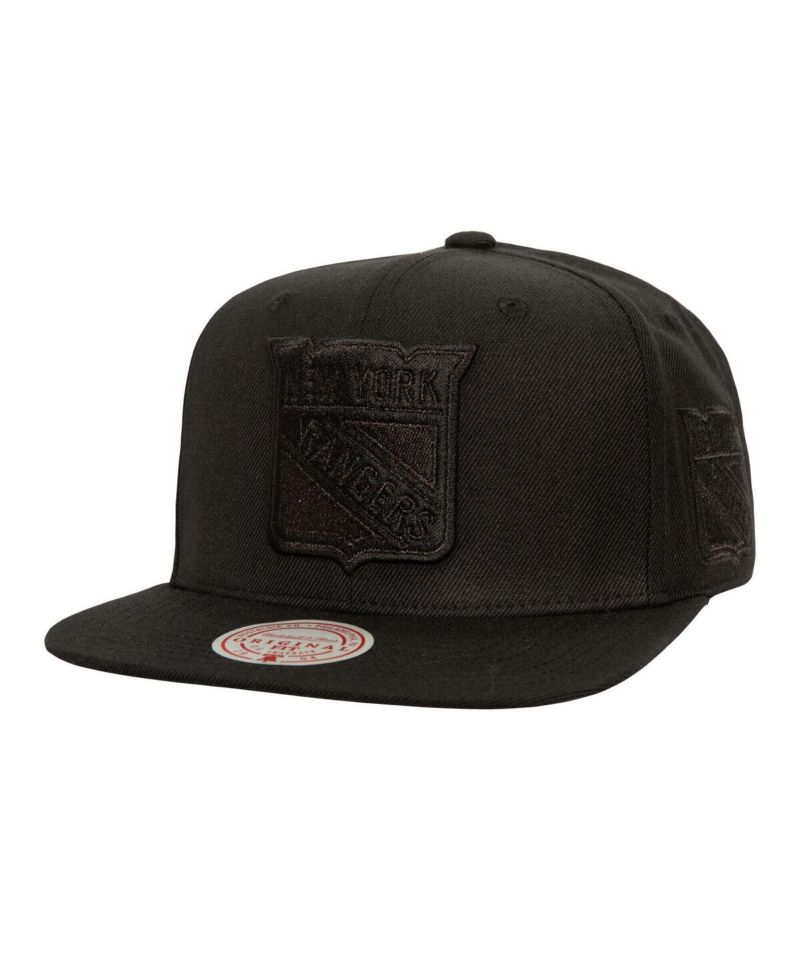 Men's Black New York Rangers Soul Strike Tonal Snapback Hat