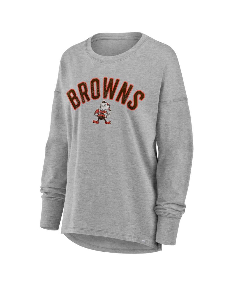 Women's Heather Gray Cleveland Browns Hometown Legacy Long Sleeve T-Shirt