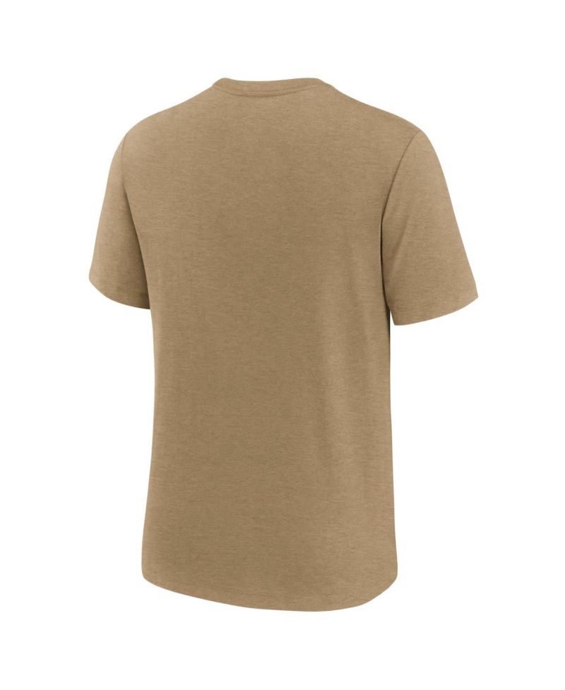 Men's Heather Light Brown Texas Longhorns Legacy Arch Tri-Blend T-Shirt