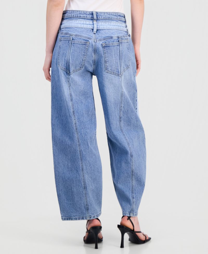 Women's High-Rise Barrel-Leg Jeans