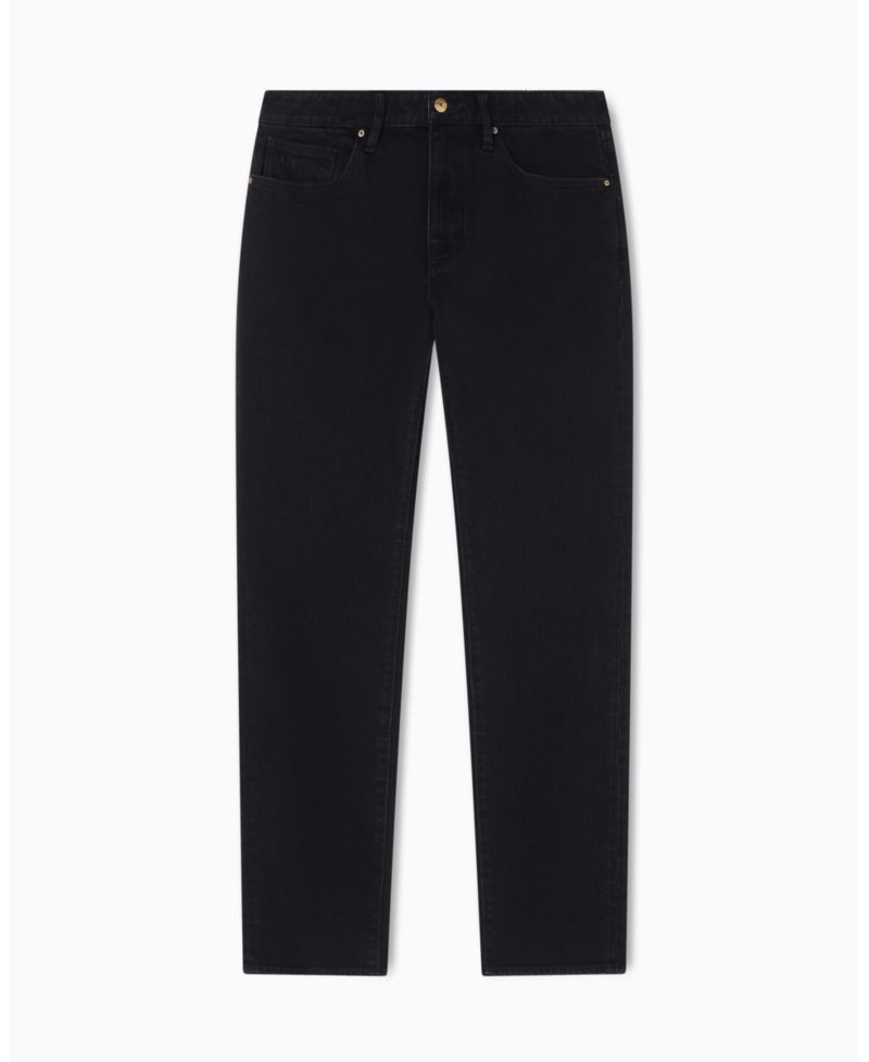 Men's Black and Gold J14 Slim Denim Jeans