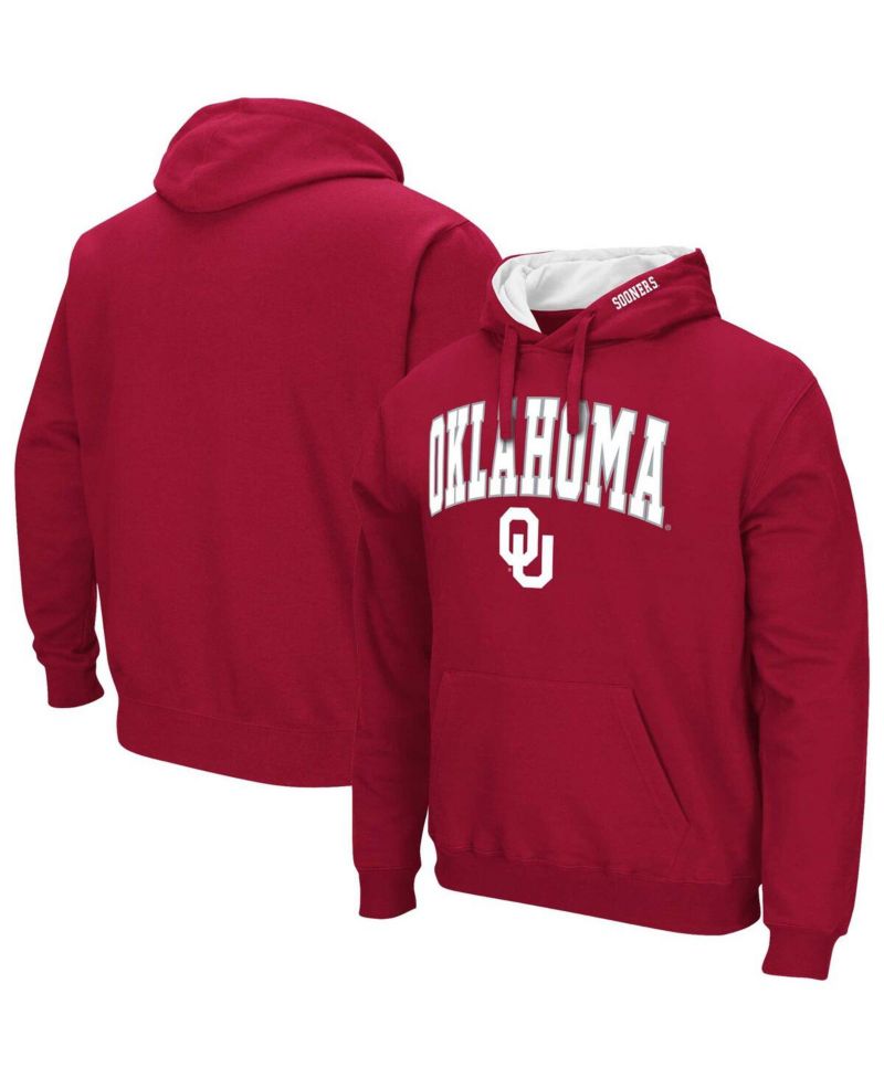 Men's Oklahoma Sooners Arch & Team Logo 3.0 Pullover Hoodie