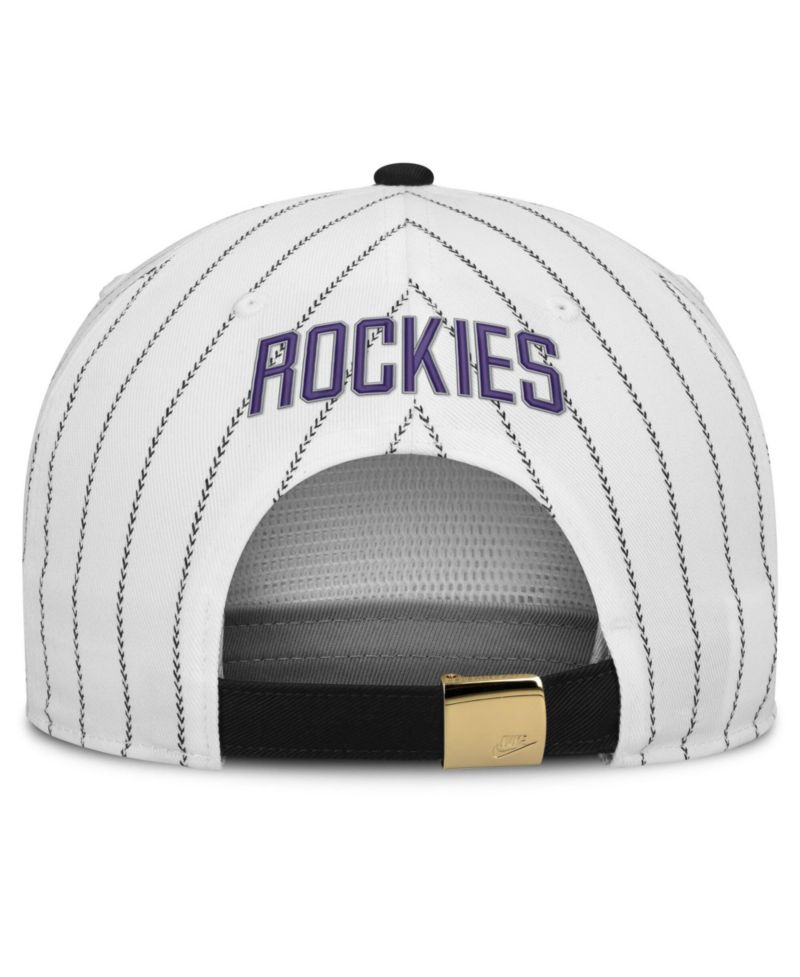 Men's White/Black Colorado Rockies Cooperstown Collection Pro Adjustable Hat