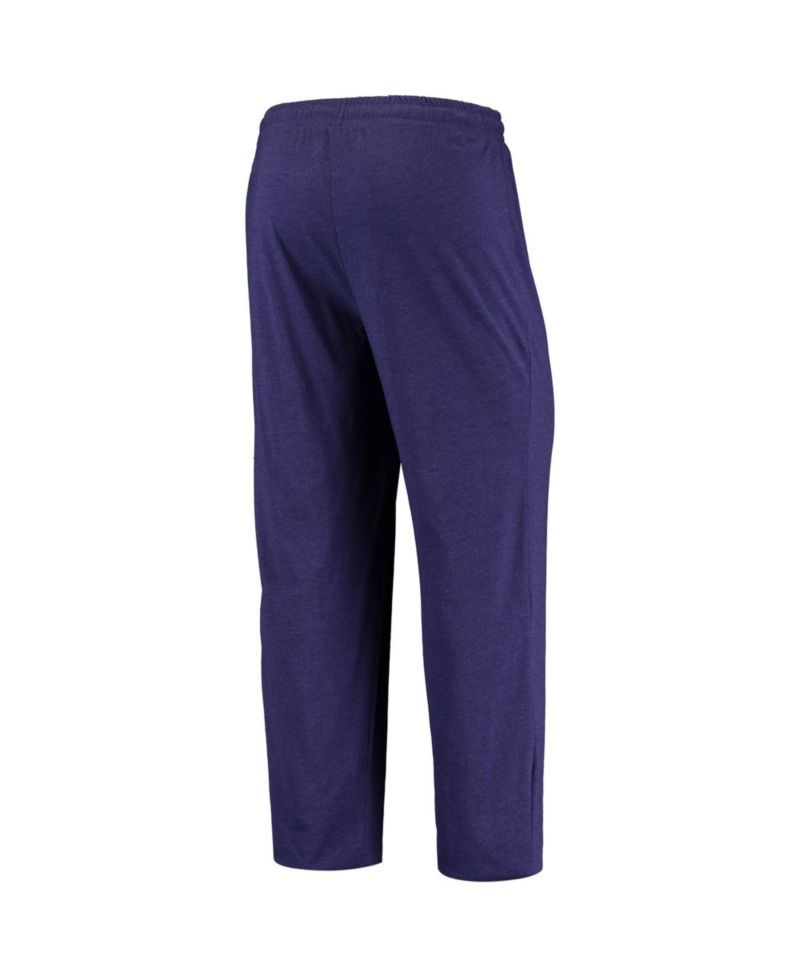 Men's 2-Piece Purple/Heathered Charcoal Northwestern Wildcats Meter Long Sleeve Top and Pants Sleep Set