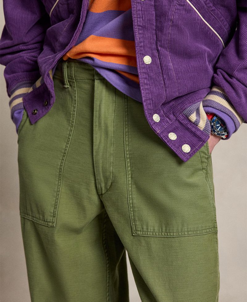 Men's Relaxed Fit Reverse-Sateen Utility Pants