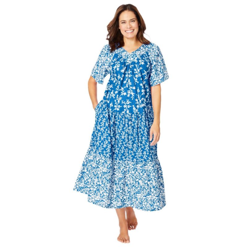 Plus Size Only Necessities Tiered Print Lounger
