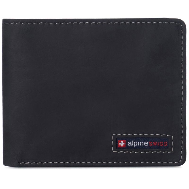 Men's Wallet for Men RFID Protected Leather Wallet Spencer Bifold Divided Bill Section Gift Box 2 ID Windows 14 Card Storage Pockets
