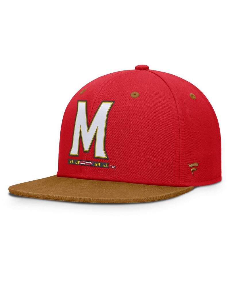 Men's Red/Brown Maryland Terrapins Noboa Fitted Hat