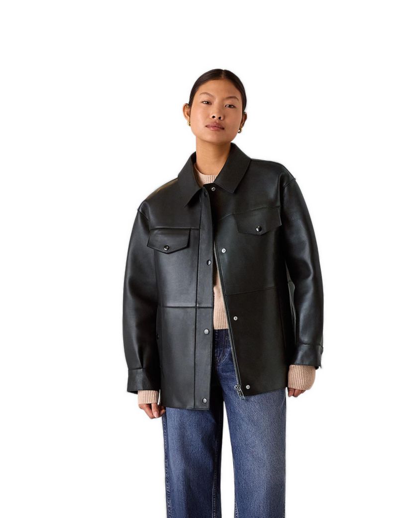Women's Clean Bonded Leather Jacket