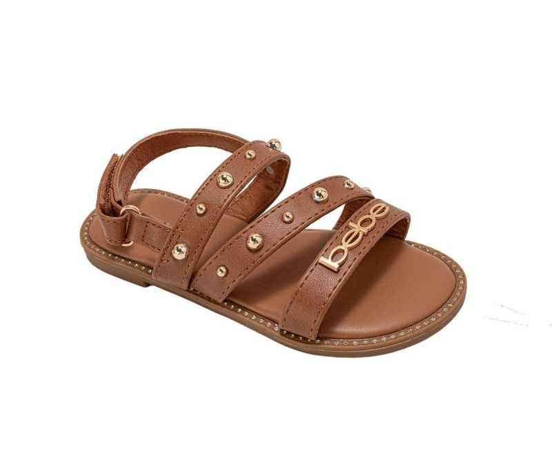 Little Girls fashion Sandals with Dome Stud Logo hw
