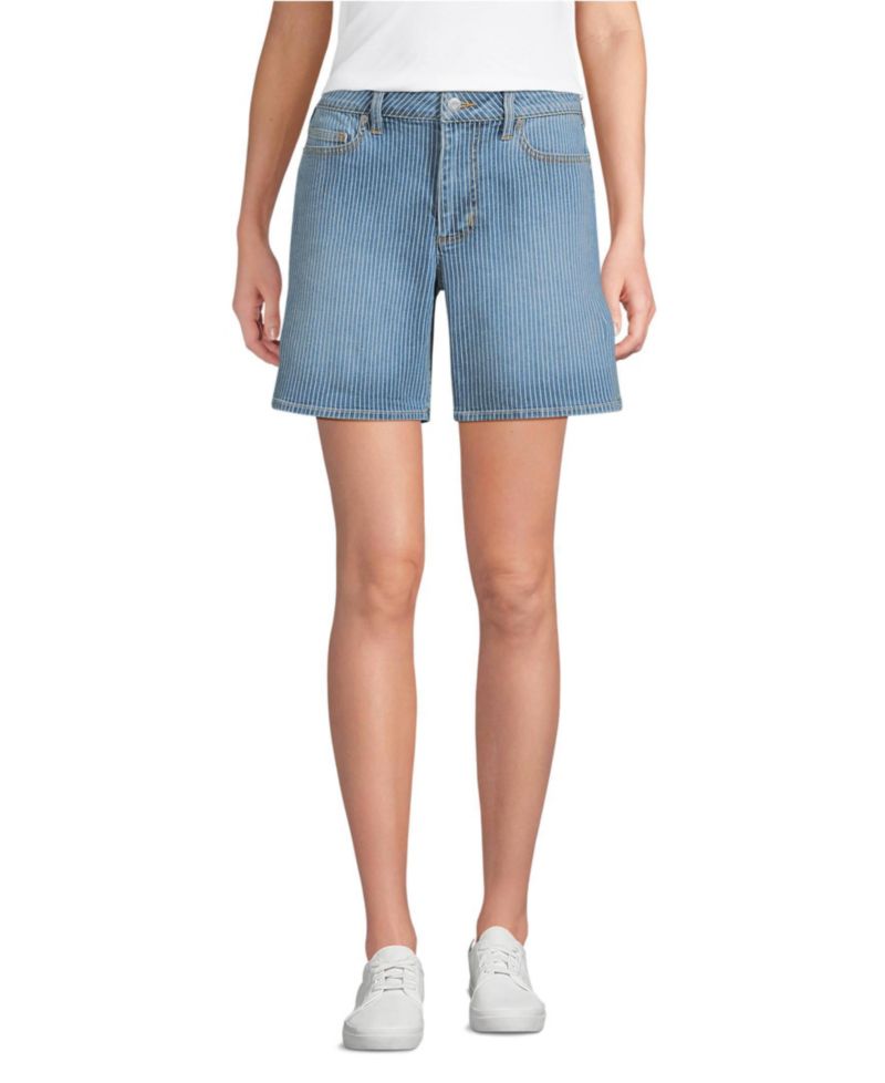 Women's Soft Denim Mid Rise 7" Jean Shorts