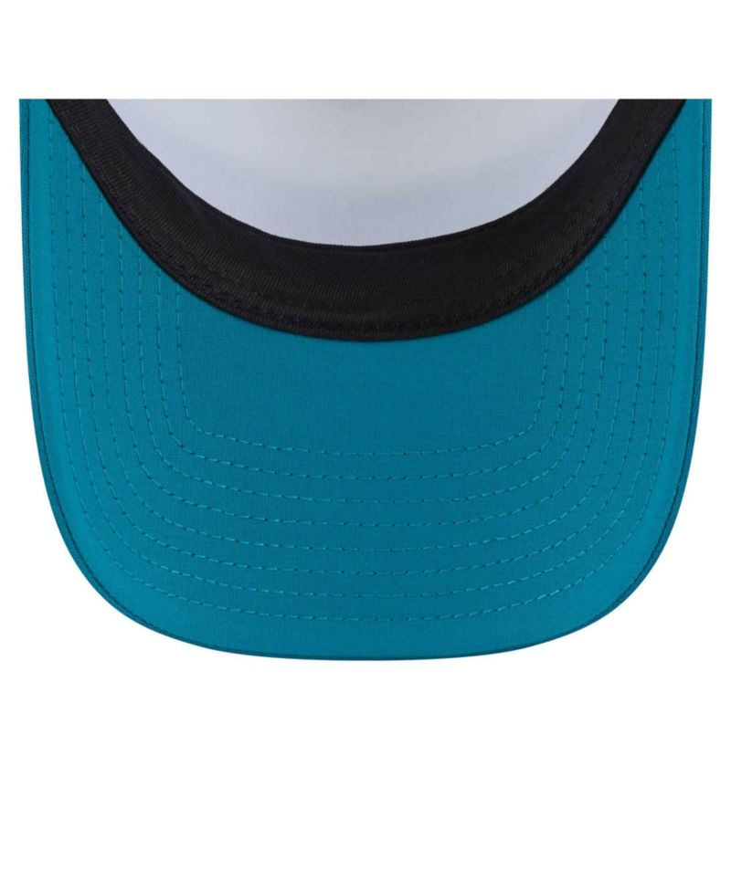 Big Boys and Girls Teal Jacksonville Jaguars Sport Night Color Block 9FORTY A-Frame Trucker Adjustable Hat