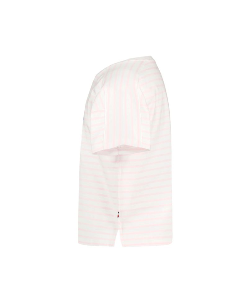 Girls' 7-16 Round Neck Stripe T-Shirt