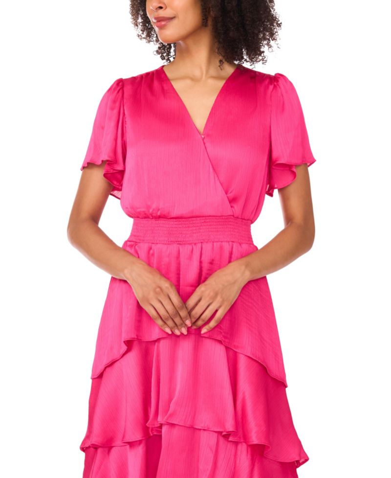 Women's V-Neck Short-Sleeve Dress