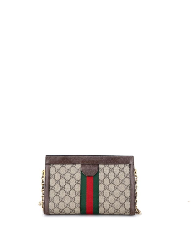 Small Ophidia Chain Shoulder Bag GG Coated Canvas