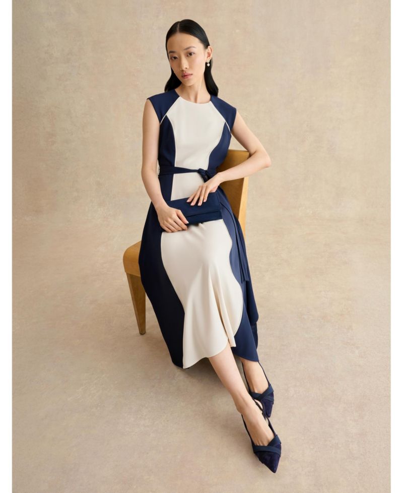 Women's Andrea Colour Block Midi Dress