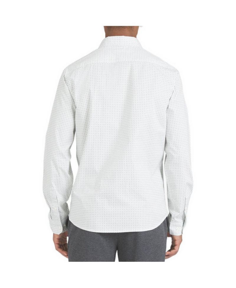 Men's Stratford Stretch Regular-Fit Long-Sleeve Printed Shirt