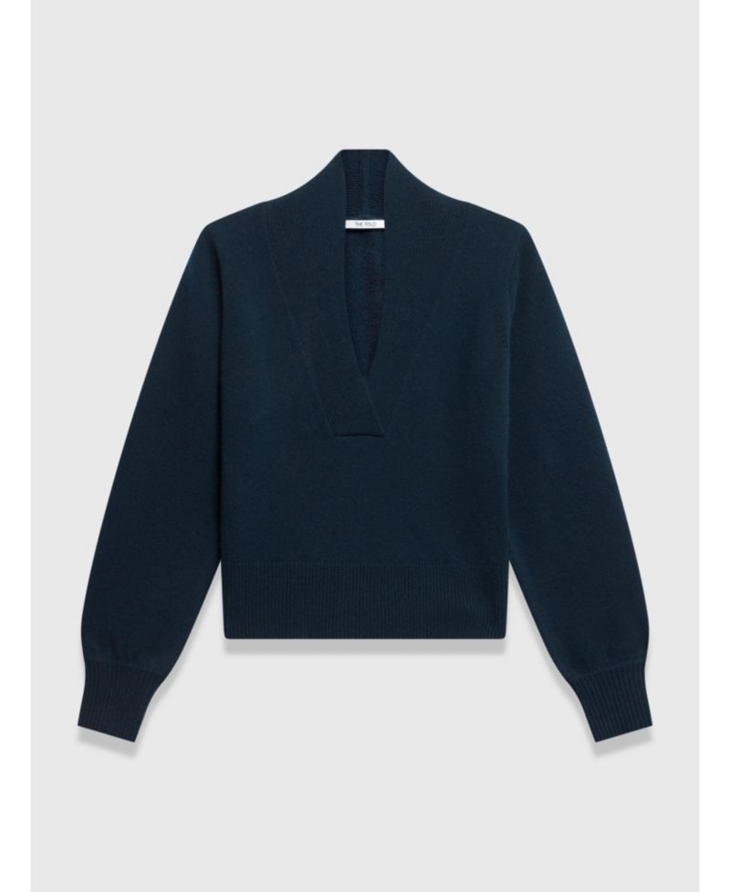 Women's Orta Merino Wool and Cashmere V-Neck Long-Sleeve Sweater