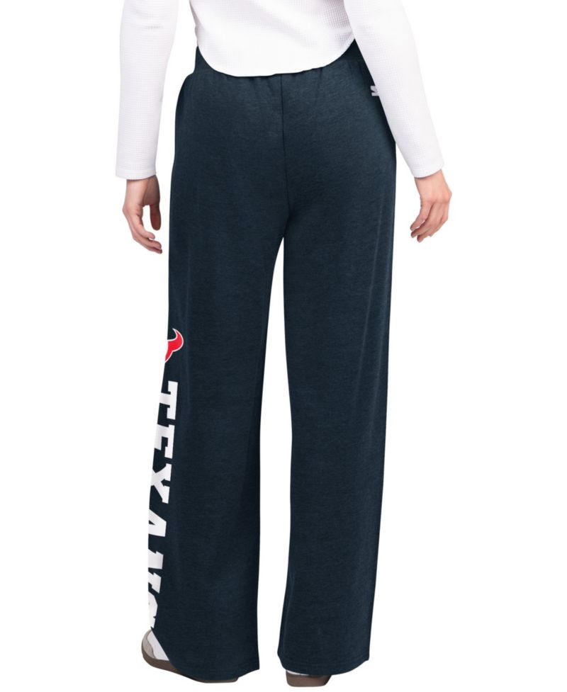 Women's Navy Houston Texans Field Wide Leg Sweatpants