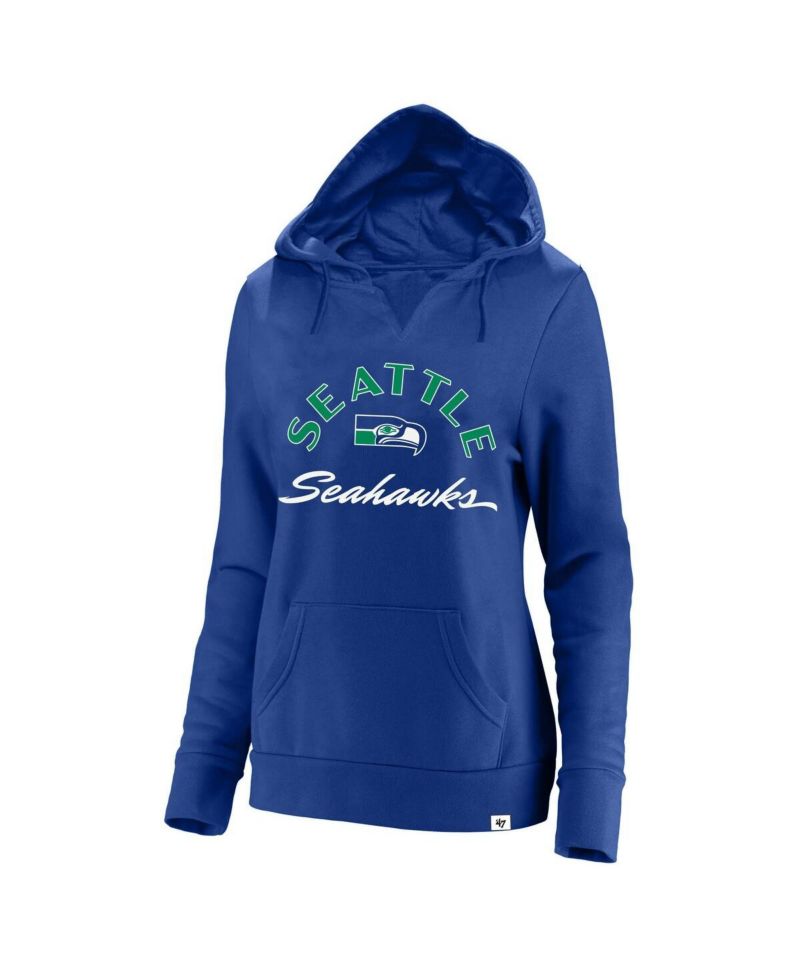 Women's Royal Seattle Seahawks Plus Size Whirlwind Naomi Hoodie