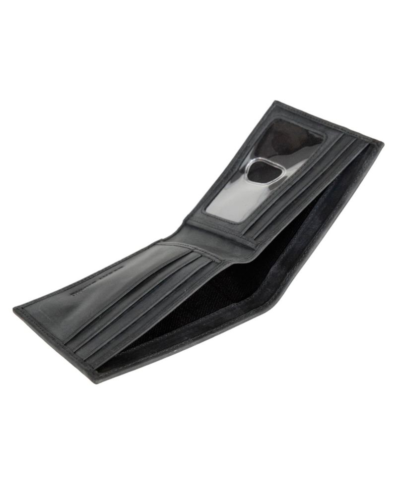 Men's Flag Embossed Leather Bifold Wallet