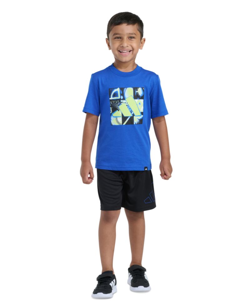 Boys' 2T-7 Essential Graphic T-Shirt and Shorts, 2-Piece Set
