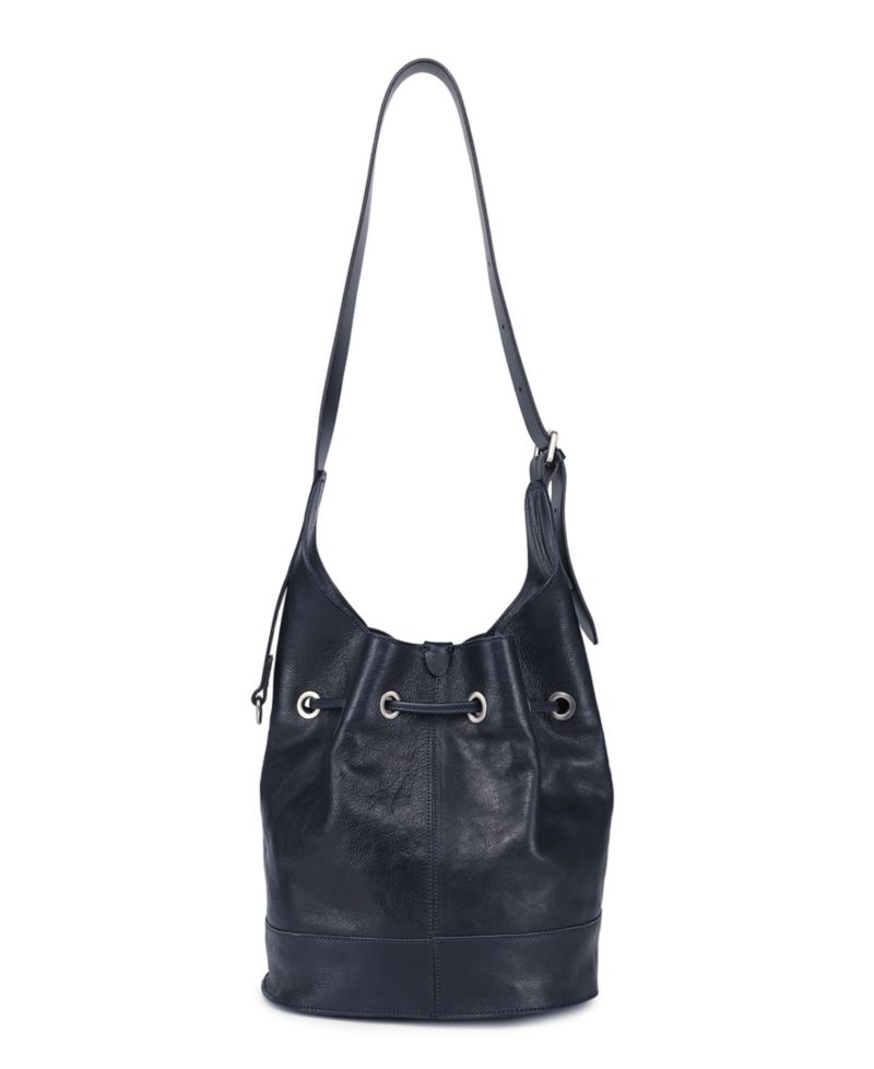 Lily Large Leather Shoulder Bucket Bag