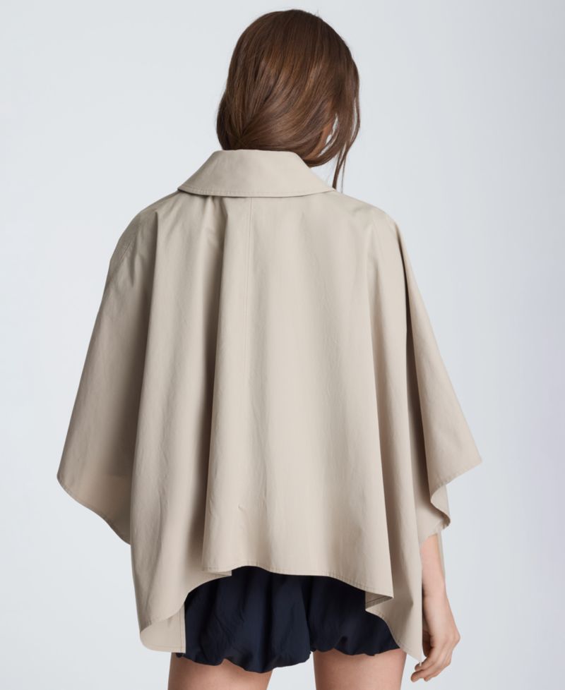 Women's Notch Collar Trench Cape Jacket