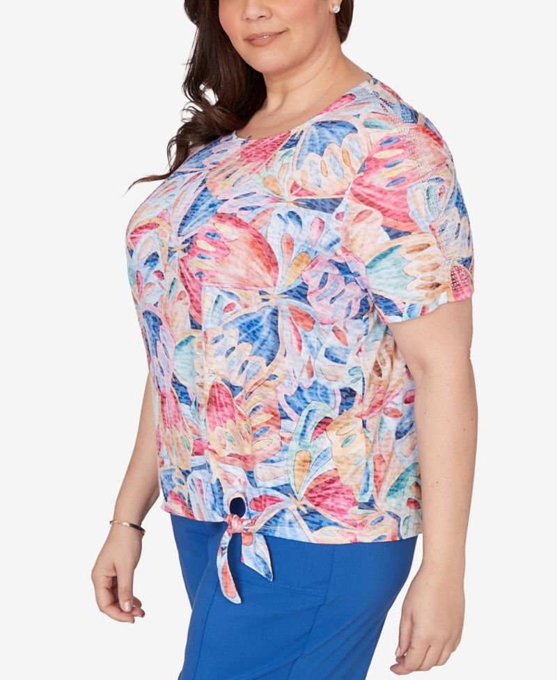 Plus Size The Royal Treatment Butterfly Wing Tie-Front Top