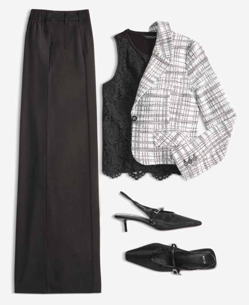 Women's High-Rise Pleated Wide-Leg Pants