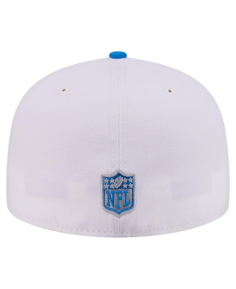 Men's White/Blue Detroit Lions Retro Swoop 59FIFTY Fitted Hat