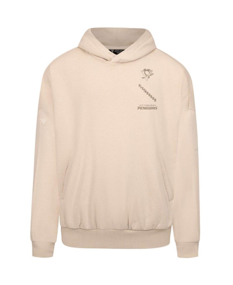 Men's Cream Pittsburgh Penguins Contact Stamp Pullover Hoodie