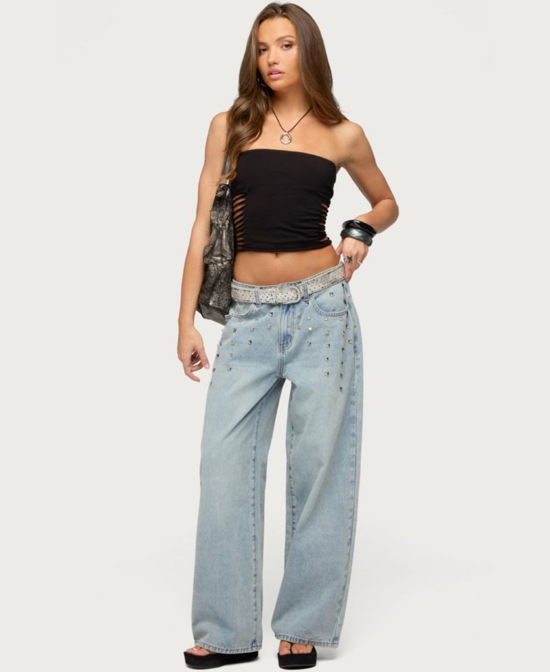 Women's Kelcy Shredded Built In Bra Top