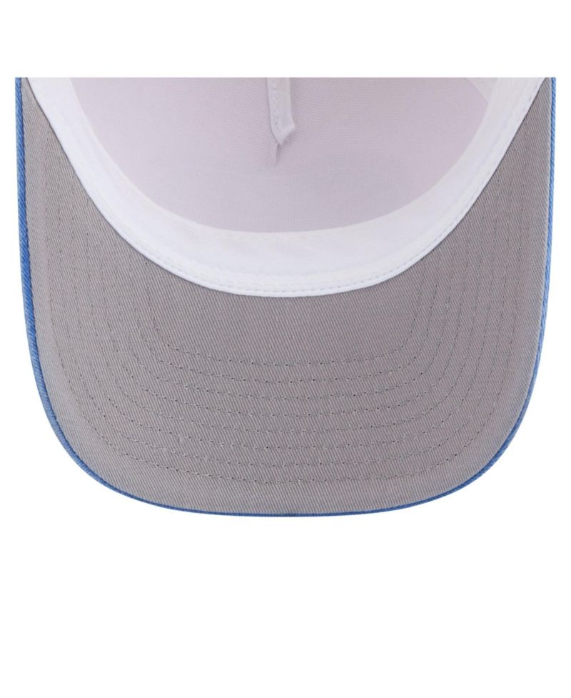 Men's Stone/Royal Florida Gators Frayed Patch 9FORTY M-Crown A-Frame Trucker Adjustable Hat