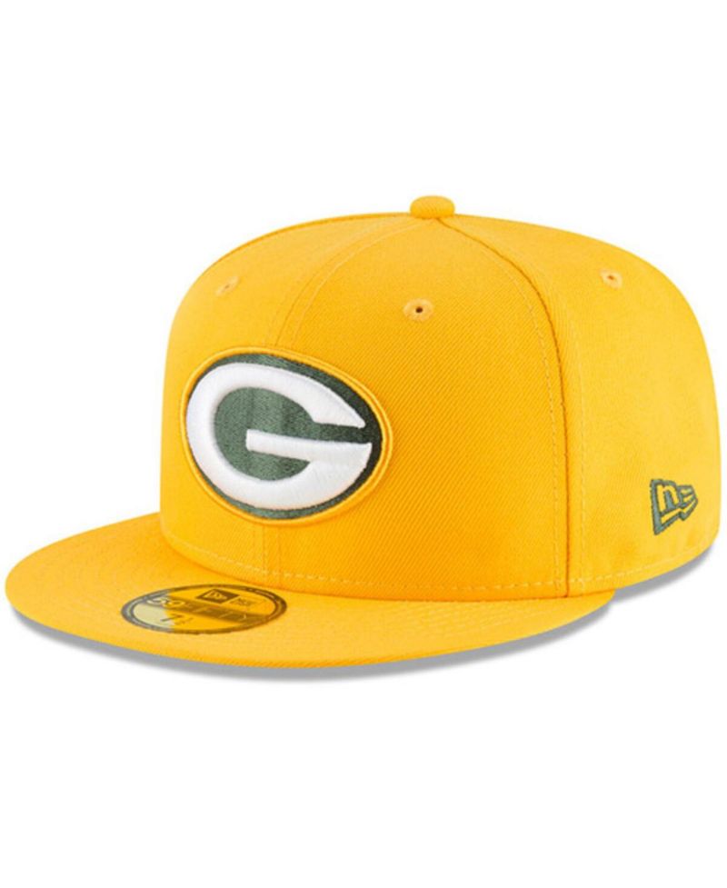 Men's Gold Green Bay Packers Omaha 59Fifty Hat