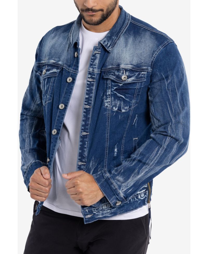 RAW X Men's Flex Distressed Denim Jacket