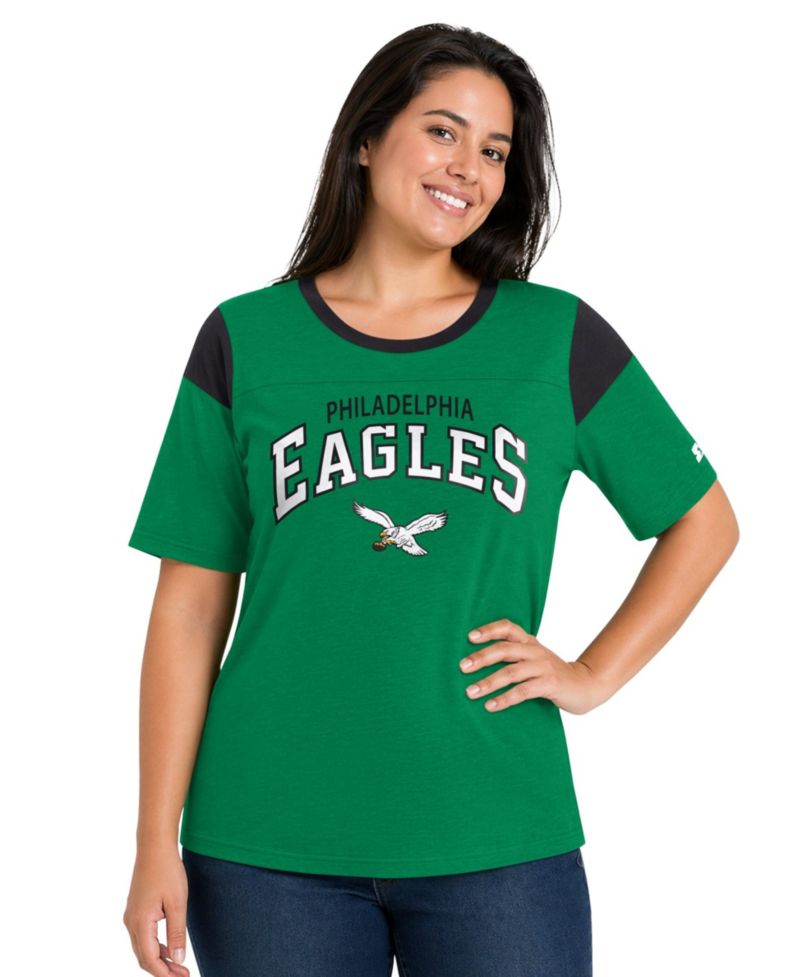 Women's Green Philadelphia Eagles Plus Size Linebacker T-Shirt