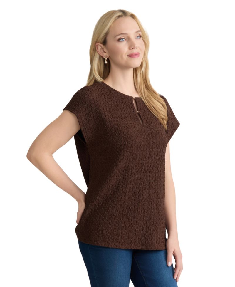 Petite Knit Cobble Texture Top