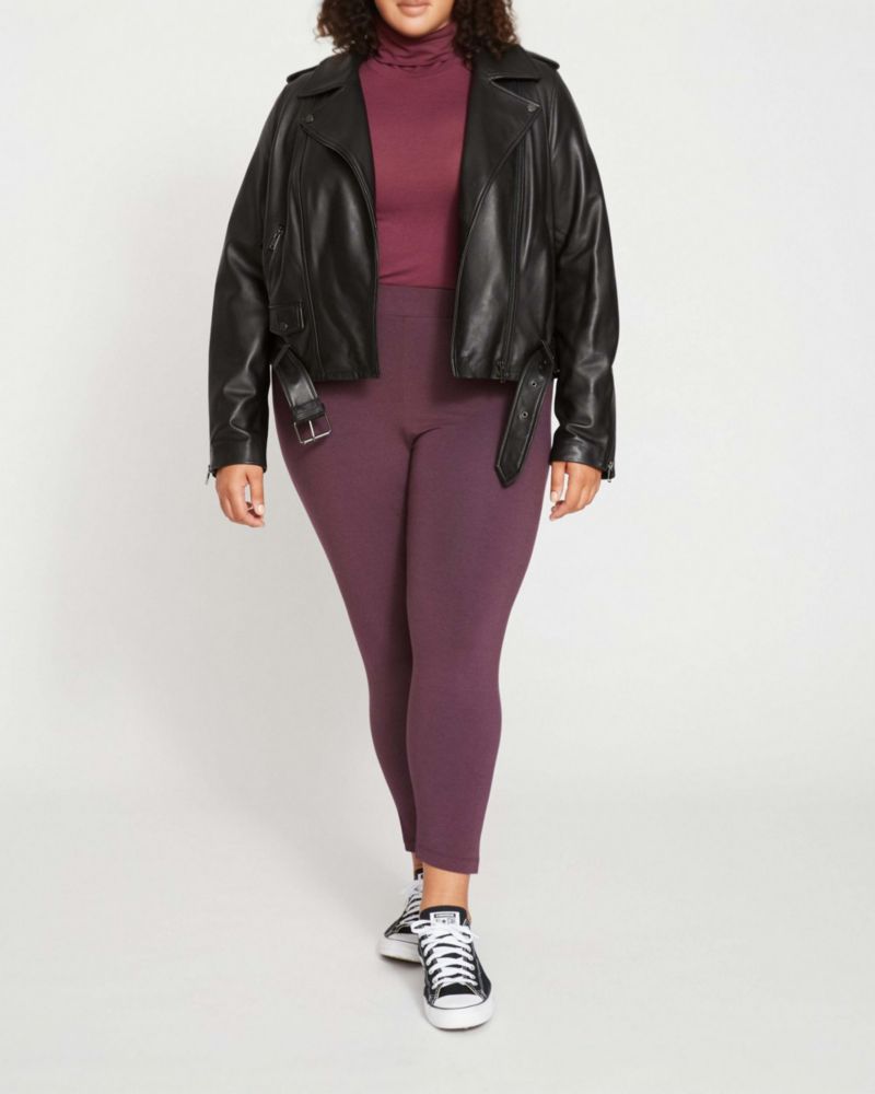 Plus Size Leeron Leather Moto Jacket