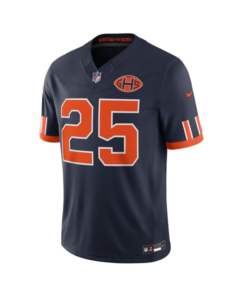 Men's Kyle Monangai Navy Chicago Bears 2026 Rivalries Collection Vapor F.U.S.E Stitched Limited Jersey