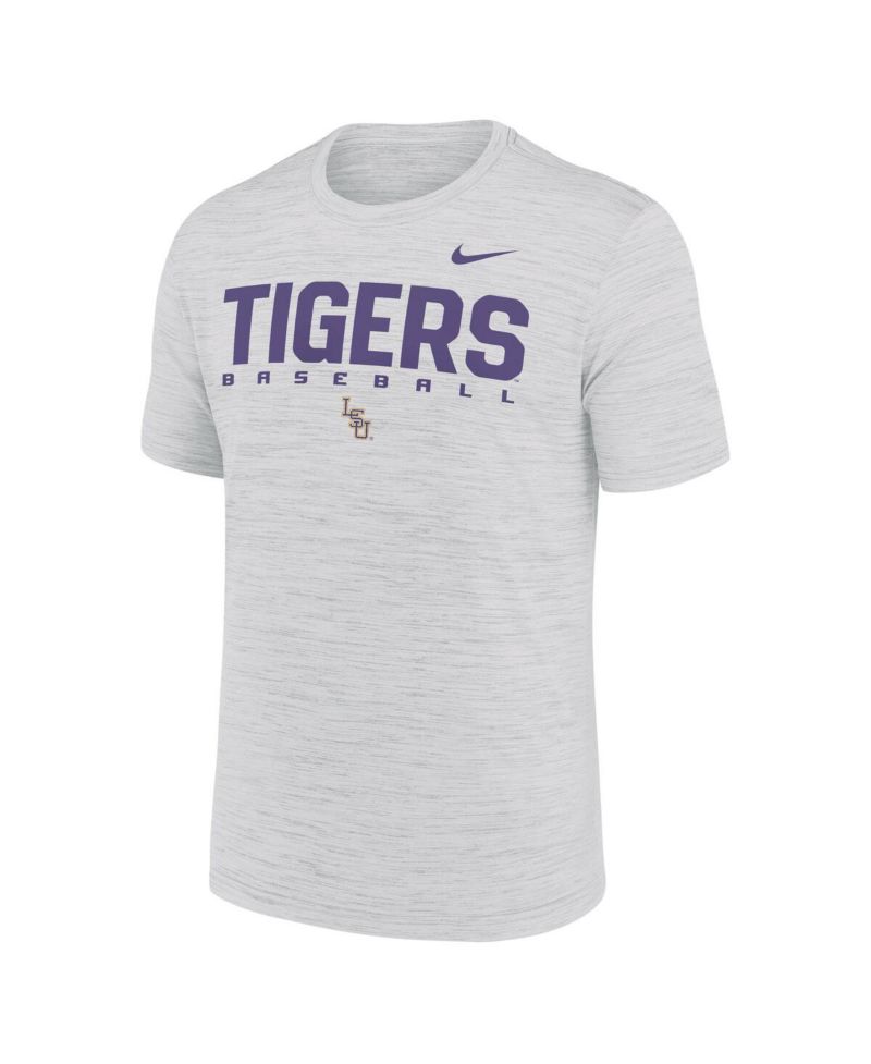 Men's White LSU Tigers Dugout Velocity Dri-FIT T-Shirt