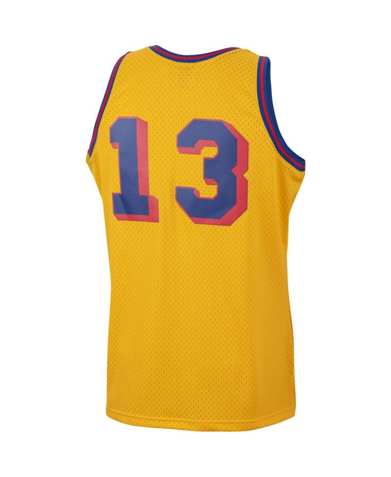 Men's Wilt Chamberlain Gold San Francisco Warriors 1962-63 Hardwood Classics Swingman Jersey