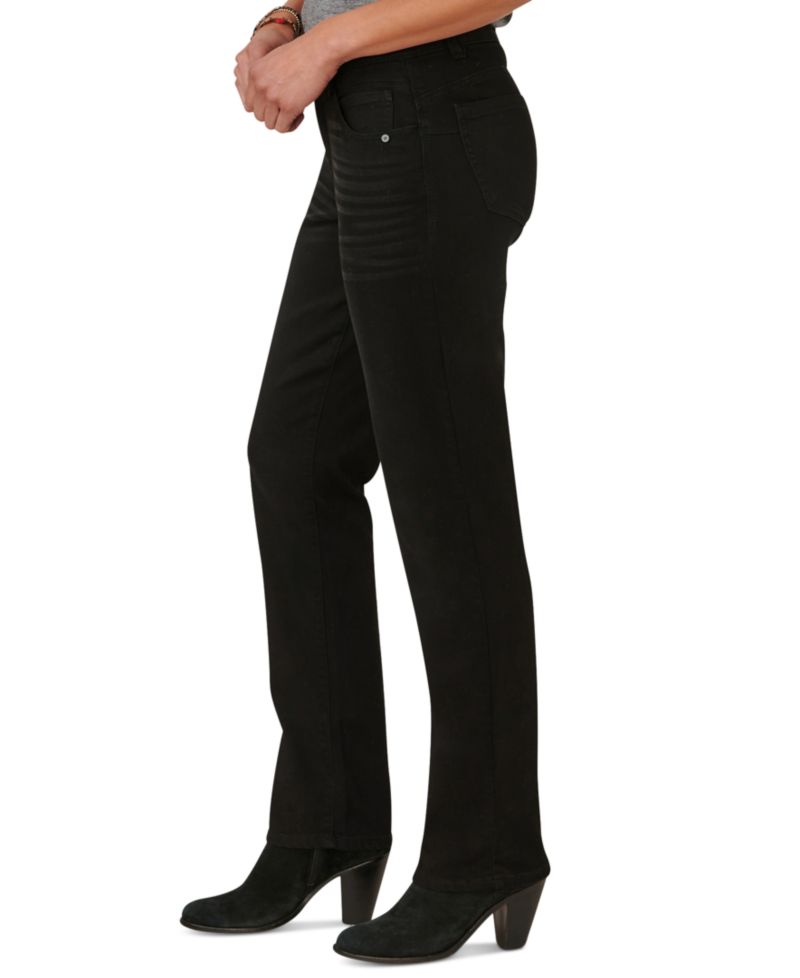 Petite "Ab"solution Mid-Rise Straight-Leg Jeans