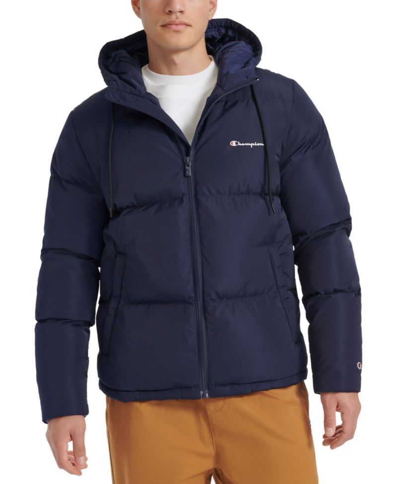 Men's Quilted Full-Zip Hooded Puffer Jacket