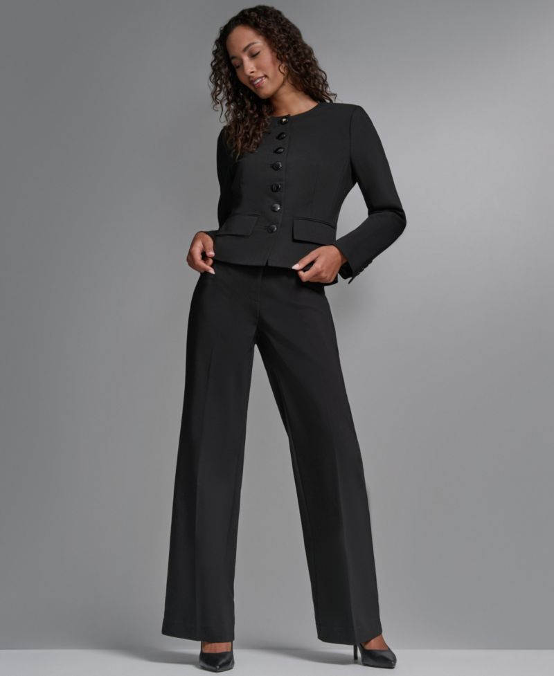 Women's Cotton-Blend Round Neck Cropped Jacket